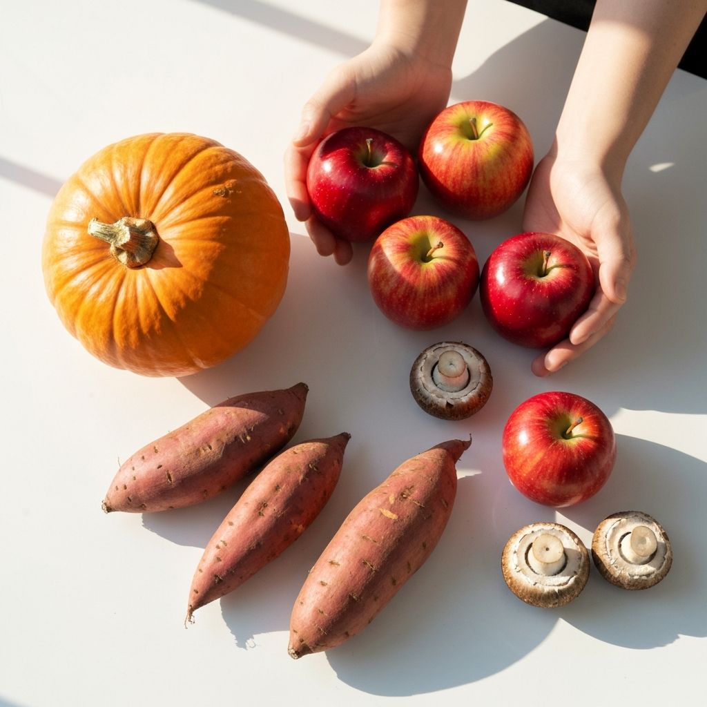 Jesenske namirnice - bundeva, jabuke, groždee